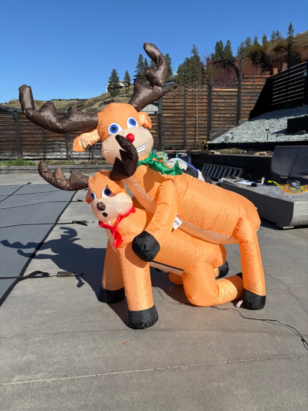 Novelty Reindeer Inflatable Lawn Decoration